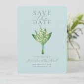 Elegant Waterverf Floral Bouquet Wedding Save The Date (Staand voorkant)