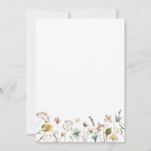 Elegant Waterverf Floral Bridal Shower Kaart (Achterkant)