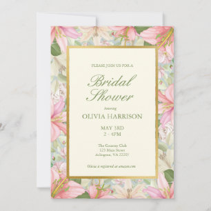 Elegant Waterverf Floral Bridal Shower Kaart