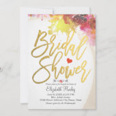 Elegant Waterverf Floral Bridal Shower Kaart (Voorkant)
