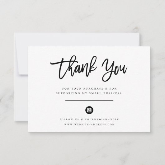 Elegant Waterverf Floral Business Hartelijk dank Bedankkaart (Voorkant)