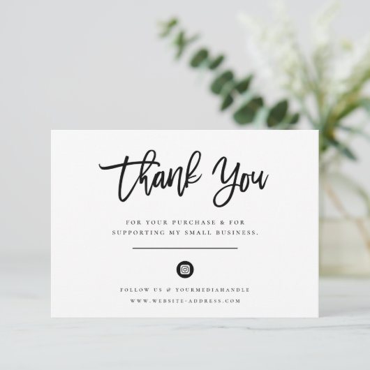 Elegant Waterverf Floral Business Hartelijk dank Bedankkaart (Staand voorkant)