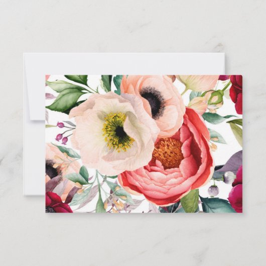 Elegant Waterverf Floral Business Hartelijk dank Bedankkaart (Achterkant)