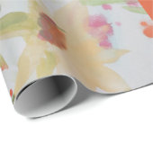 Elegant Waterverf Floral Cadeaupapier (Rol Hoek)