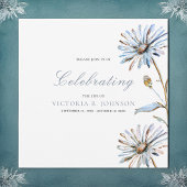 Elegant Waterverf Floral Celebration of Life Kaart