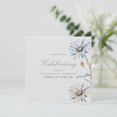 Elegant Waterverf Floral Celebration of Life Kaart (Staand voorkant)