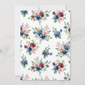 Elegant Waterverf Floral Celebration of Life Kaart (Achterkant)