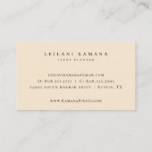 Elegant Waterverf Floral Champagne Visitekaartje (Achterkant)