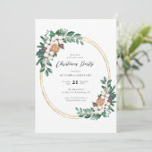 Elegant Waterverf Floral Company kerst Kaart (Staand voorkant)