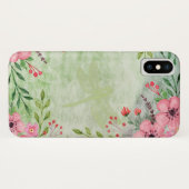 Elegant Waterverf Floral Dragonfly Art Case-Mate iPhone Case (Achterkant (horizontaal))