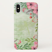 Elegant Waterverf Floral Dragonfly Art Case-Mate iPhone Case (Achterkant)