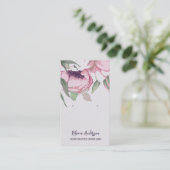 Elegant Waterverf Floral Earning Display Visitekaartje (Staand voorkant)