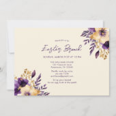 Elegant Waterverf Floral Easter Brunch Kaart (Voorkant)