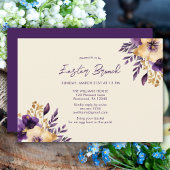 Elegant Waterverf Floral Easter Brunch Kaart