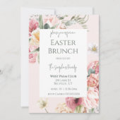 Elegant Waterverf Floral Easter Brunch Uitnodiging (Voorkant)