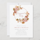 Elegant Waterverf Floral Engagement Party Kaart (Voorkant)