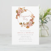 Elegant Waterverf Floral Engagement Party Kaart (Staand voorkant)