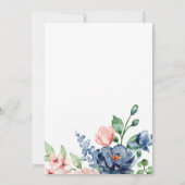 Elegant Waterverf Floral, Greenery Baby shower Kaart (Achterkant)