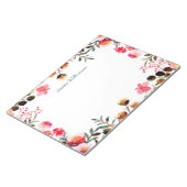 Elegant Waterverf Floral Greenery Personalized Notitieblok (Schuin)