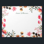 Elegant Waterverf Floral Greenery Personalized Notitieblok<br><div class="desc">Elegant Waterverf Floral Greenery Gepersonaliseerd Notitieblok</div>