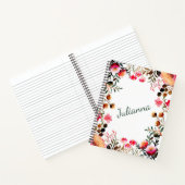 Elegant Waterverf Floral Greenery Personalized Notitieboek (Binnen)