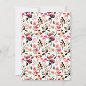 Elegant Waterverf Floral Greenery Personalized Notitiekaartje (Achterkant)
