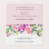 Elegant Waterverf Floral Greenery Visitekaartje (Buitenkant ongevouwen)