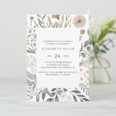 Elegant Waterverf Floral Greenery Vrijgezellenfees Kaart (Staand voorkant)