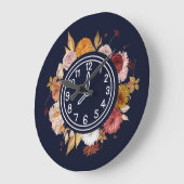 Elegant Waterverf Floral Grote Klok (Hoek)