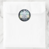 Elegant Waterverf Floral - Happy Easter Ronde Sticker (Tas)