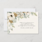 Elegant Waterverf Floral Hartelijk dank Bedankkaart (Achterkant)