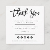 Elegant Waterverf Floral Hartelijk dank Vierkante Visitekaartje (Voorkant)