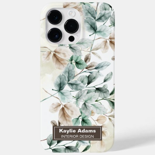 Elegant waterverf floral Hoesje-Mate iPhone case (Achterkant)
