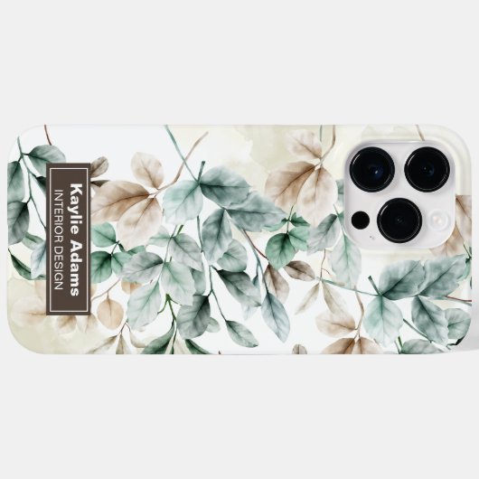 Elegant waterverf floral Hoesje-Mate iPhone case (Achterkant (horizontaal))