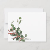 Elegant Waterverf Floral Holiday Card Feestdagenkaart (Achterkant)