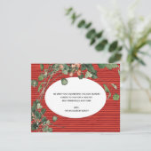 Elegant Waterverf Floral Holiday Card Feestdagenkaart (Staand voorkant)
