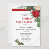 Elegant Waterverf Floral Holiday Open House Kaart (Voorkant)