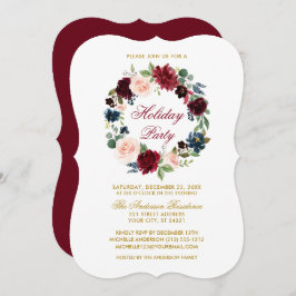 Elegant Waterverf Floral Holiday Party Bracket R Kaart
