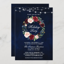 Elegant Waterverf Floral Holiday Party Lights