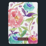 Elegant Waterverf Floral iPad Pro Hoesje<br><div class="desc">Een prachtig en elegant bloemontwerp is voorzien van een prachtige,  met de hand geschilde florale waterverf illustratie. Pas dit ontwerp aan met een naam of tekst van uw keuze voor het perfecte ontwerp van een soort cadeau.</div>