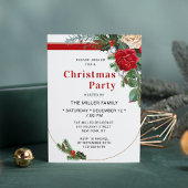 Elegant Waterverf Floral kerstfeest Kaart