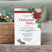 Elegant Waterverf Floral kerstfeest Kaart