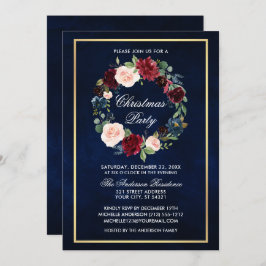 Elegant Waterverf Floral kerstfeest Kaart