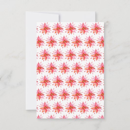 Elegant Waterverf Floral kerstfeestdag Kaart (Achterkant)