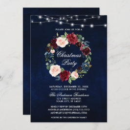 Elegant Waterverf Floral-kerstfeestdagen Kaart