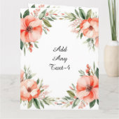 Elegant Waterverf Floral Lijst Kaart (Achterkant)