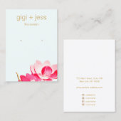 Elegant Waterverf Floral Magnolia Earning Display Visitekaartje (Voorkant / Achterkant)