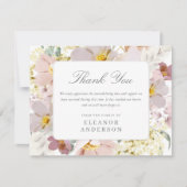 Elegant Waterverf Floral Memorial Bedankkaart (Voorkant)