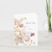 Elegant Waterverf Floral Memorial Folded Bedankkaart (Voorkant)