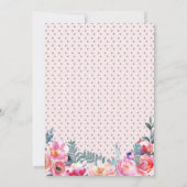 Elegant Waterverf Floral modern Baby shower Kaart (Achterkant)